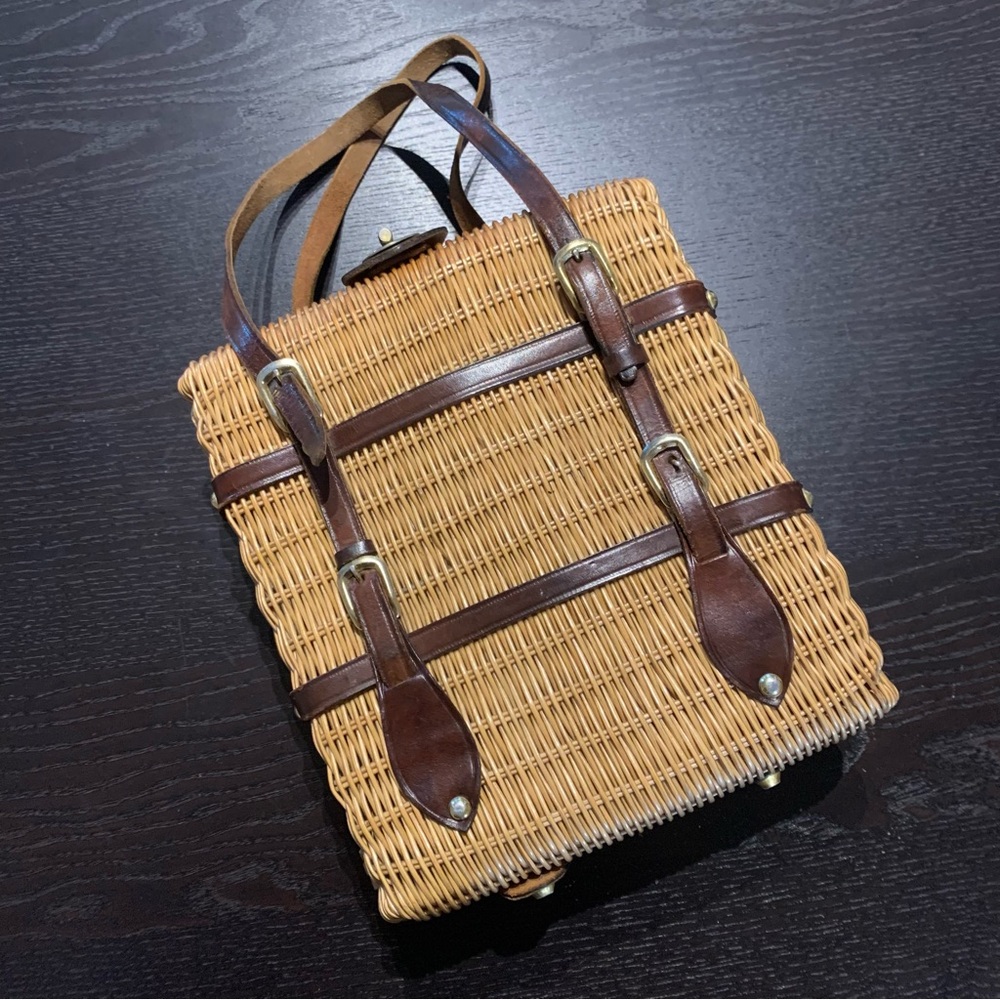 Vintage Ratan Woven Basket Purse